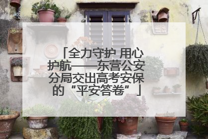 全力守护 用心护航——东营公安分局交出高考安保的“平安答卷”