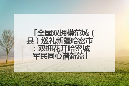 全国双拥模范城（县）巡礼新疆哈密市：双拥花开哈密城 军民同心谱新篇