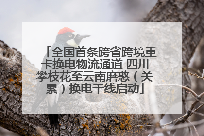 全国首条跨省跨境重卡换电物流通道 四川攀枝花至云南磨憨（关累）换电干线启动