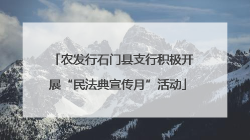 农发行石门县支行积极开展“民法典宣传月”活动