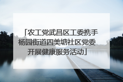 农工党武昌区工委携手杨园街道四美塘社区党委开展健康服务活动