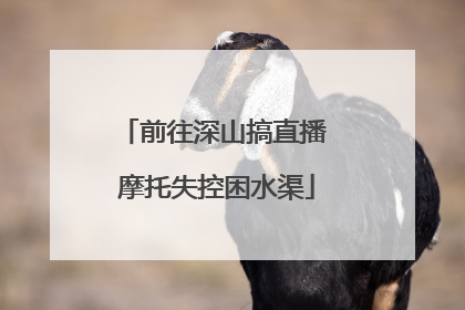 前往深山搞直播 摩托失控困水渠