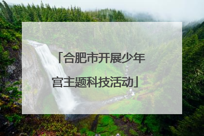 合肥市开展少年宫主题科技活动