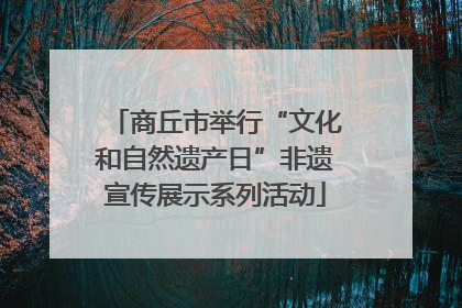 商丘市举行“文化和自然遗产日”非遗宣传展示系列活动