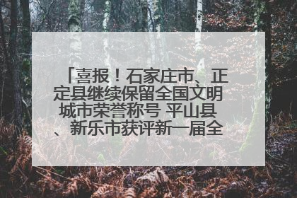 喜报！石家庄市、正定县继续保留全国文明城市荣誉称号 平山县、新乐市获评新一届全国文明城市