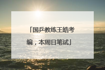 国乒教练王皓考编，本周日笔试