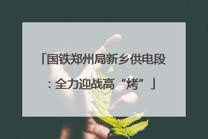国铁郑州局新乡供电段：全力迎战高“烤”