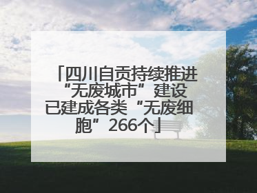 四川自贡持续推进“无废城市”建设 已建成各类“无废细胞”266个