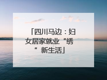 四川马边：妇女居家就业“绣”新生活