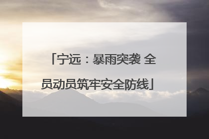 宁远：暴雨突袭 全员动员筑牢安全防线