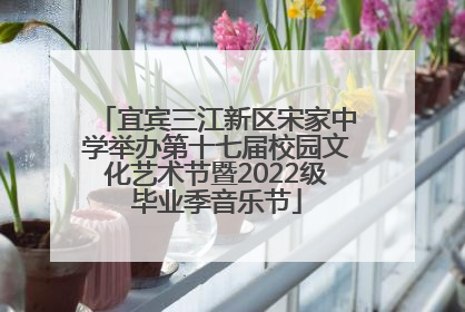 宜宾三江新区宋家中学举办第十七届校园文化艺术节暨2022级毕业季音乐节