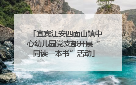 宜宾江安四面山镇中心幼儿园党支部开展“同读一本书”活动