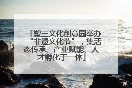 塑三文化创意园举办“非遗文化节”，集活态传承、产业赋能、人才孵化于一体