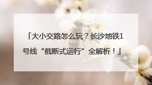 大小交路怎么玩？长沙地铁1号线“截断式运行”全解析！