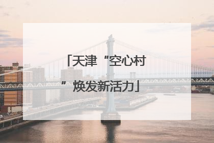 天津“空心村”焕发新活力