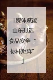 媒体赋能 山东打造食品安全“标杆矩阵”