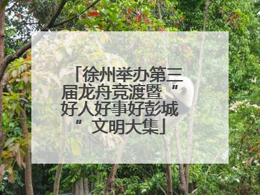 徐州举办第三届龙舟竞渡暨“好人好事好彭城”文明大集