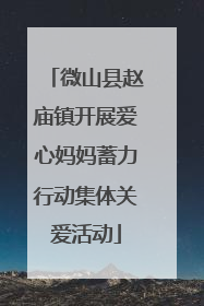 微山县赵庙镇开展爱心妈妈蓄力行动集体关爱活动