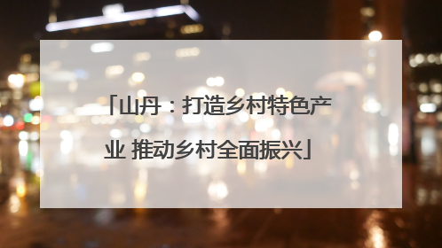 山丹：打造乡村特色产业 推动乡村全面振兴