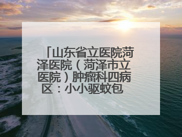 山东省立医院菏泽医院（菏泽市立医院）肿瘤科四病区：小小驱蚊包 暖暖医患情