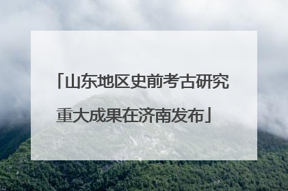 山东地区史前考古研究重大成果在济南发布