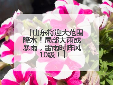 山东将迎大范围降水！局部大雨或暴雨，雷雨时阵风10级！