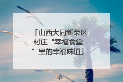山西大同新荣区 村庄“幸福食堂”里的幸福味道