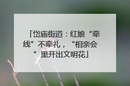 岱庙街道：红娘“牵线”不牵礼，“相亲会”里开出文明花