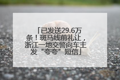 已发送29.6万条！斑马线前礼让，浙江一地交警向车主发“夸夸”短信