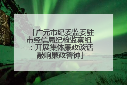 广元市纪委监委驻市经信局纪检监察组：开展集体廉政谈话 敲响廉政警钟