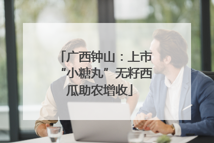 广西钟山：上市“小糖丸”无籽西瓜助农增收