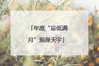 年度“最低满月”现身天宇