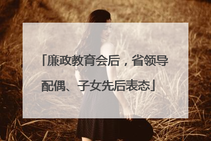 廉政教育会后，省领导配偶、子女先后表态
