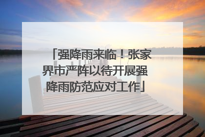 强降雨来临！张家界市严阵以待开展强降雨防范应对工作