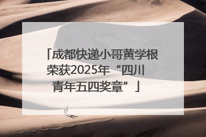 成都快递小哥黄学根荣获2025年“四川青年五四奖章”