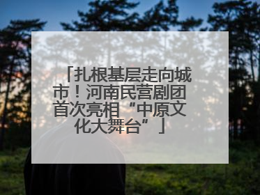 扎根基层走向城市！河南民营剧团首次亮相“中原文化大舞台”