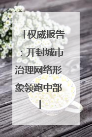 权威报告：开封城市治理网络形象领跑中部
