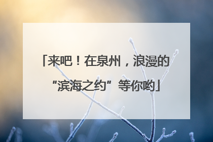 来吧！在泉州，浪漫的“滨海之约”等你哟