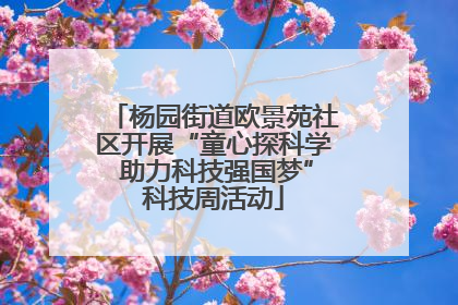 杨园街道欧景苑社区开展“童心探科学 助力科技强国梦”科技周活动