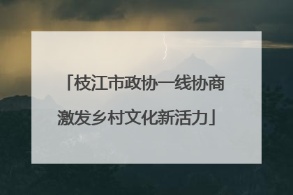 枝江市政协一线协商激发乡村文化新活力