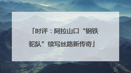 时评：阿拉山口“钢铁驼队”续写丝路新传奇