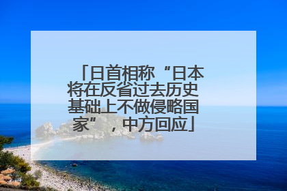 日首相称“日本将在反省过去历史基础上不做侵略国家”，中方回应