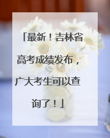 最新！吉林省高考成绩发布，广大考生可以查询了！