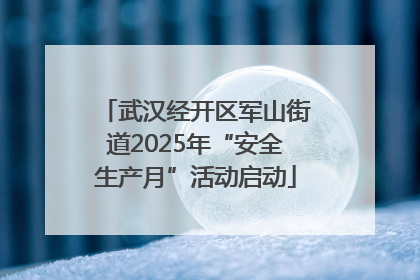 武汉经开区军山街道2025年“安全生产月”活动启动