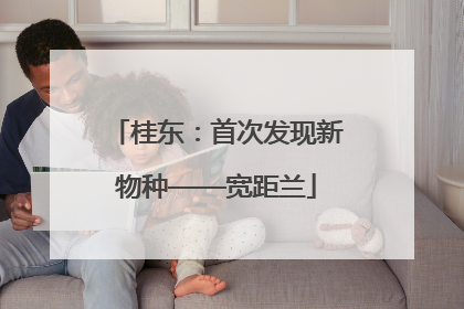 桂东：首次发现新物种——宽距兰