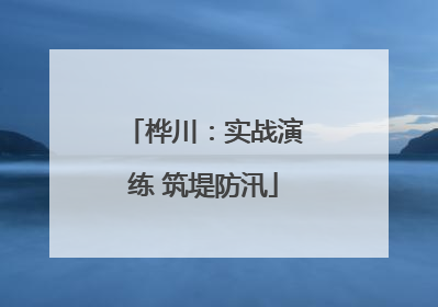 桦川：实战演练 筑堤防汛