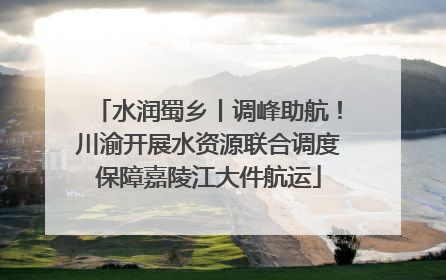 水润蜀乡丨调峰助航！川渝开展水资源联合调度保障嘉陵江大件航运