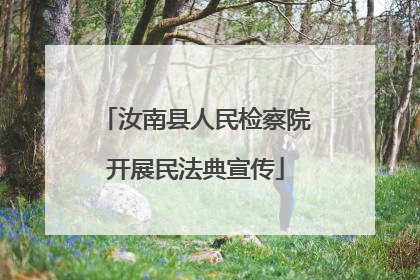 汝南县人民检察院开展民法典宣传
