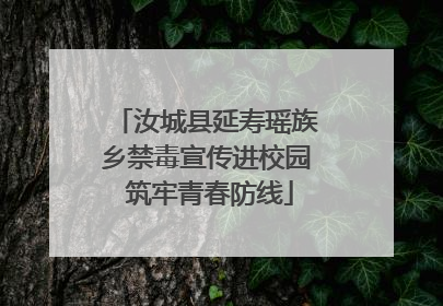 汝城县延寿瑶族乡禁毒宣传进校园 筑牢青春防线