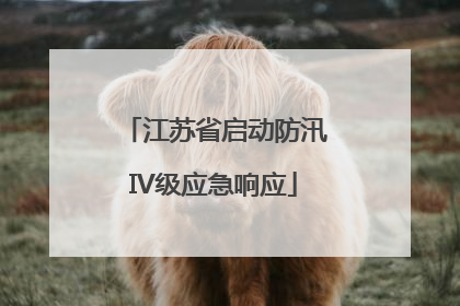 江苏省启动防汛IV级应急响应